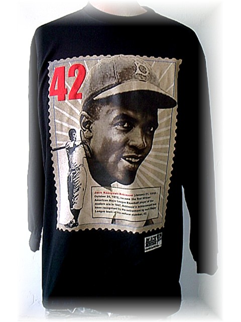 JACKIE ROBINSON LONG SLEEVE STAMP SHIRT