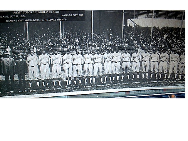 1924 FIRST NEGRO LEAGUE WORLD SERIES FRAMED PHOTO