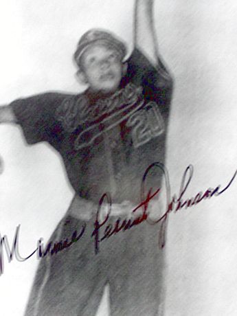 AUTOGRAPHED MAMIE JOHNSON 8 X 10