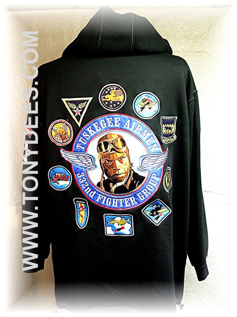 "NEW" TUSKEGEE AIRMEN ZIP FRONT HOODIE