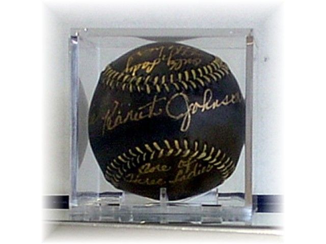 LIMITED EDTION BLACK MAMIE PEANUT JOHNSON SIGNED BALL